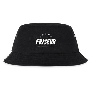 Friseur Beruf - Kinder Bucket Hat - Schwarz - Vorne