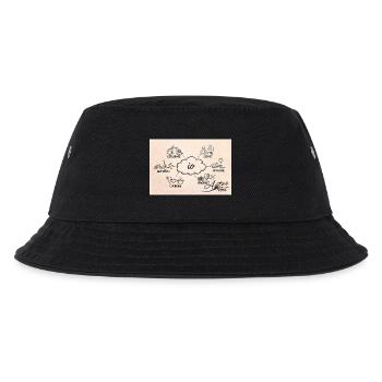 Azzo - Kinder Bucket Hat - Schwarz - Vorne