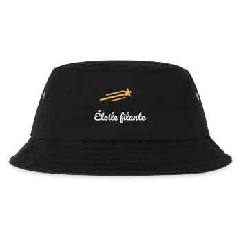 Étoile Filante Or Voeu Nuit Magie Rêve Chance - Kinder Bucket Hat - Schwarz - Vorne