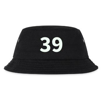 39- - Kinder Bucket Hat - Schwarz - Vorne