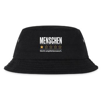 Menschen 1 stern bewertung i schlech nicht  - Kinder Bucket Hat - Schwarz - Vorne