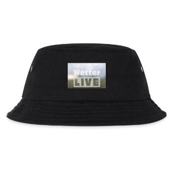 Wetter LIVE – Minimalistisches Regen Poster - Kinder Bucket Hat - Schwarz - Vorne