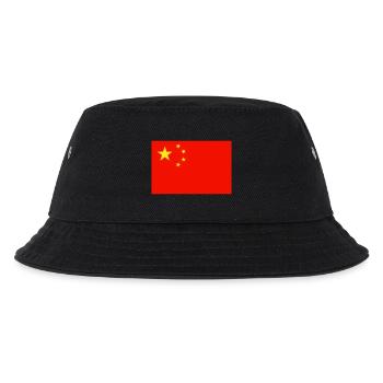 china, fahne, flagge - Kinder Bucket Hat - Schwarz - Vorne