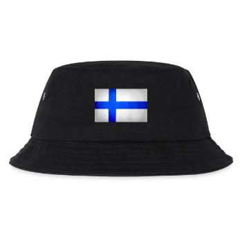 Flag of Finland, Finland flag - Kids’ Bucket Hat - black - Front