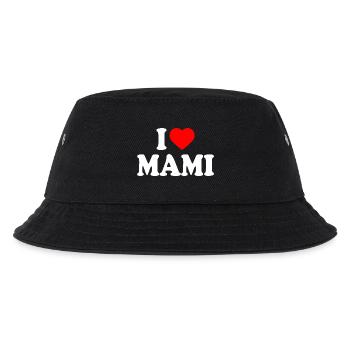 I love mami - Kinder Bucket Hat - Schwarz - Vorne