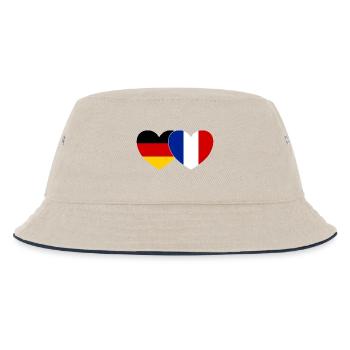 Allemagne France Drapeau Cœur - Bob Enfant - blanc cassé/bleu marine - Devant