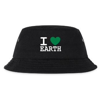 I *heart* earth - Kinder Bucket Hat - Schwarz - Vorne