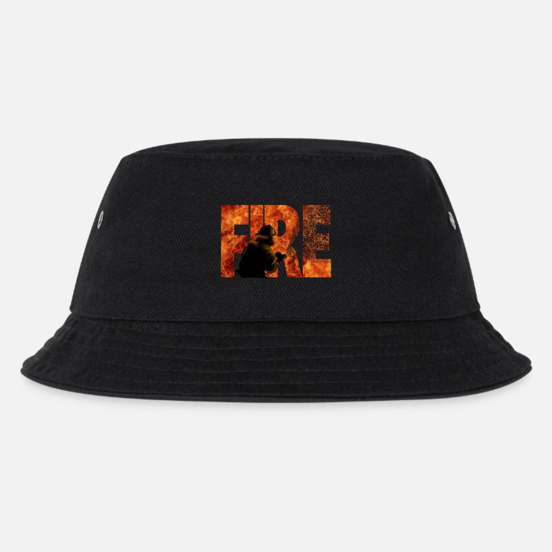 Feuerwehr - Kinder Bucket Hat - Schwarz