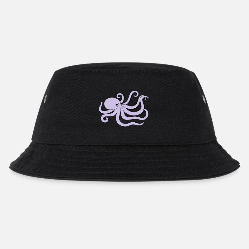 octopus - Kinder Bucket Hat - Schwarz