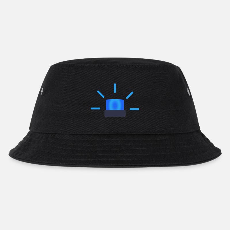 Blaulicht - Kinder Bucket Hat - Schwarz