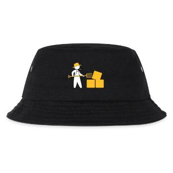 Bauer mit Mistgabel und Heu - Kinder Bucket Hat - Schwarz - Vorne