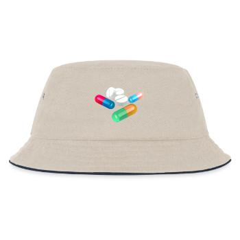 Pillen - Kinder Bucket Hat - Natur/Navy - Vorne