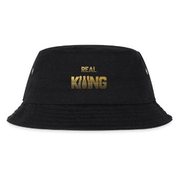 Real King - Bowling Kegeln Pin Strike Kegel Kugel - Kinder Bucket Hat - Schwarz - Vorne