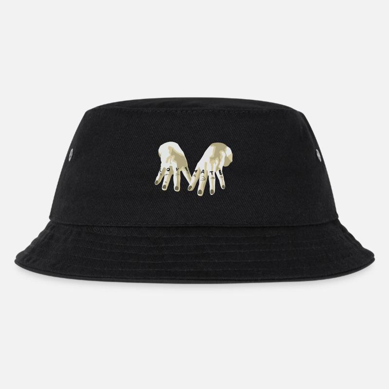 Love / Hate - Kids’ Bucket Hat - black