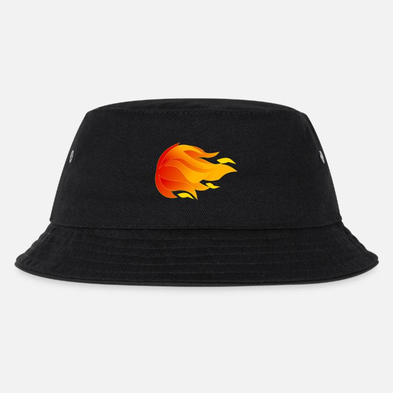 Flames - Kids’ Bucket Hat - black