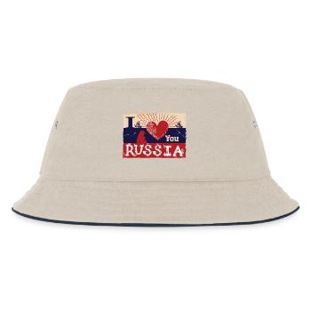 I love you Russia - Kinder Bucket Hat - Natur/Navy - Vorne