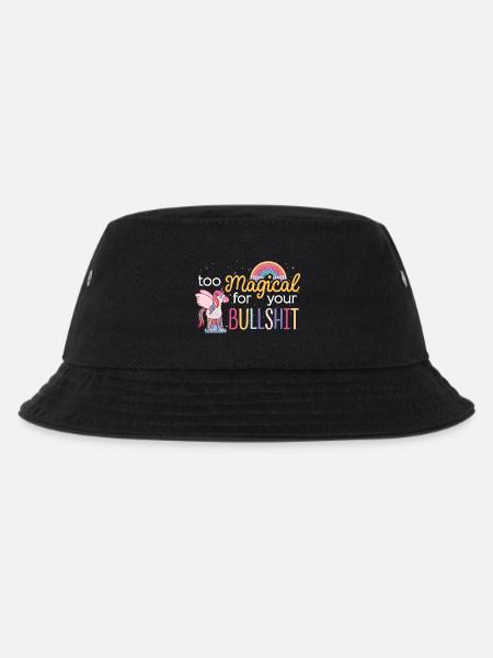 Einhorn TOO MAGICAL FOR YOUR BULLSHIT spruch - Kinder Bucket Hat - Schwarz