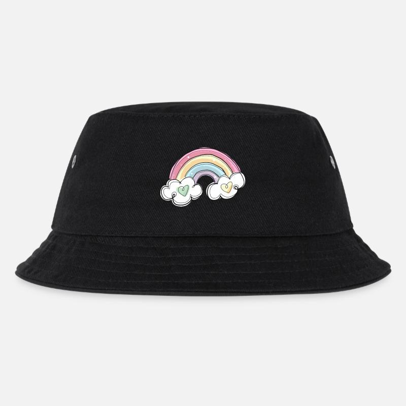 REGENBOGEN - Kinder Bucket Hat - Schwarz