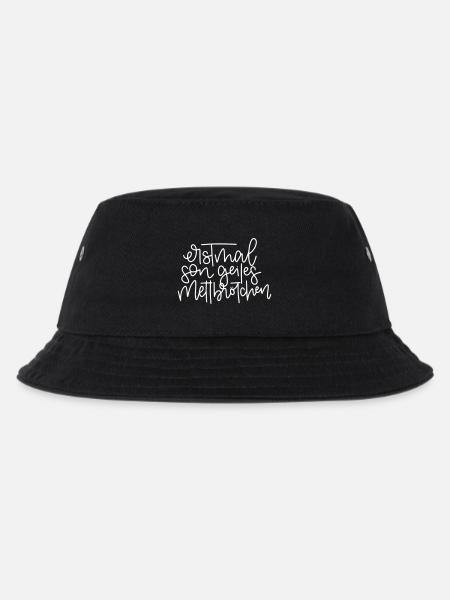 Erstmal son geiles Mettbrötchen - Kinder Bucket Hat - Schwarz