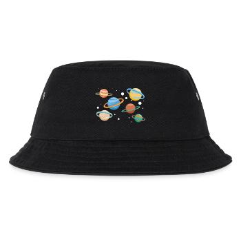 Saturn Planeten - Kinder Bucket Hat - Schwarz - Vorne