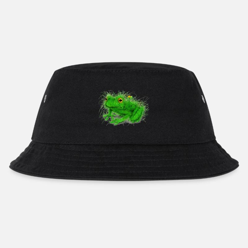 Gras Frosch - Kinder Bucket Hat - Schwarz