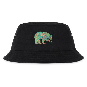 bär mit schneeglöckchen e 4 - Kinder Bucket Hat - Schwarz - Vorne