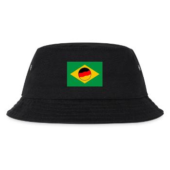 Deutschland Brasilien - Kinder Bucket Hat - Schwarz - Vorne
