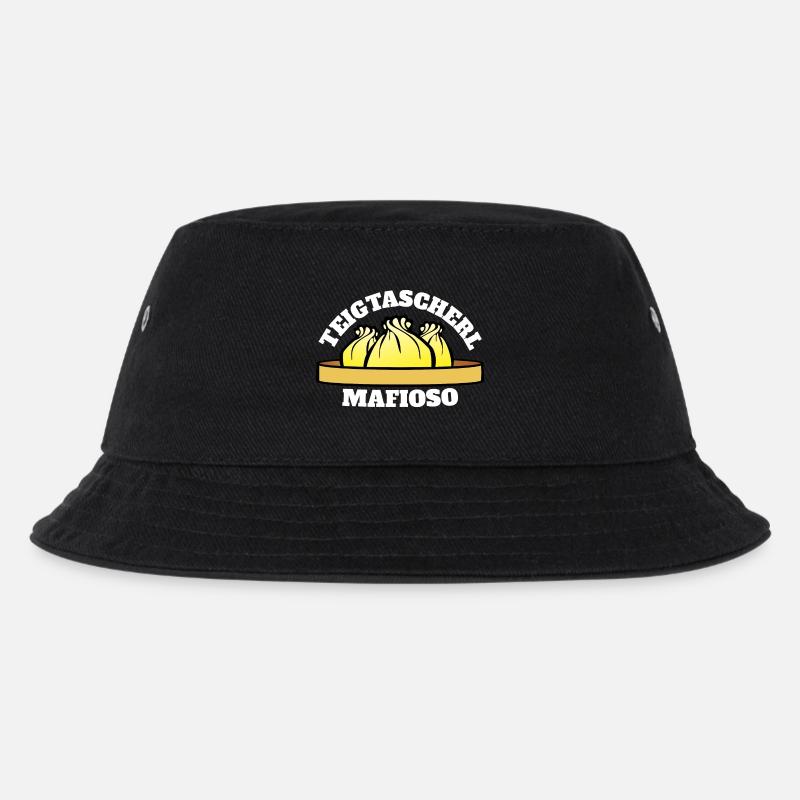 Teigtascherl Mafioso - Kinder Bucket Hat - Schwarz