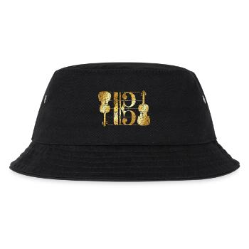 Altschlüssel & Bratschen (Vintage Goldgelb) Viola - Kinder Bucket Hat - Schwarz - Vorne
