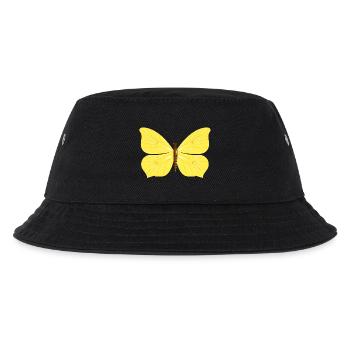 Zitronenfalter Schmetterling von Hand gezeichnet - Kinder Bucket Hat - Schwarz - Vorne