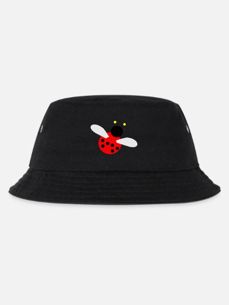 Marienkäfer mit bunten Punkten und Flügeln - Kinder Bucket Hat - Schwarz