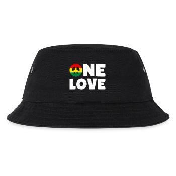 ONE LOVE Peace Jamaica Reggae Rastafari - Bob Enfant - noir - Devant