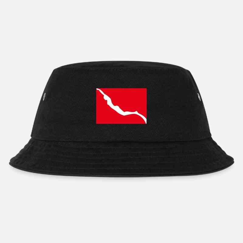 Freitauchflagge mit Mädchen Freediver - Kinder Bucket Hat - Schwarz