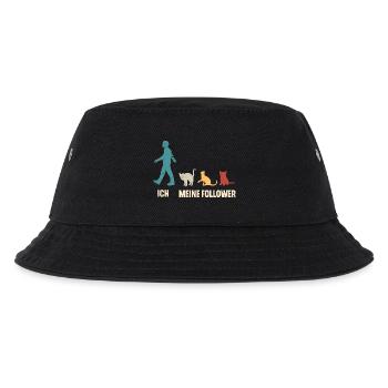 Katzen Katze Ich Und Meine Follower - Kinder Bucket Hat - Schwarz - Vorne