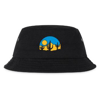Kakteen Natur Sonne Wüste - Kinder Bucket Hat - Schwarz - Vorne