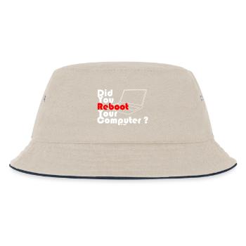 Did you reboot your computer? IT TECH - Kids’ Bucket Hat - ecru/navy - Front