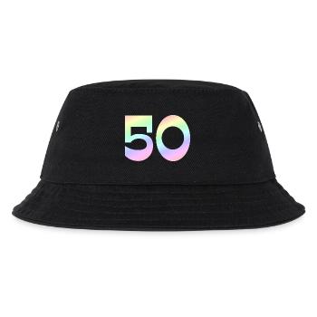 geburtstagsshirt, 50 pastell Verlauf - Kinder Bucket Hat - Schwarz - Vorne