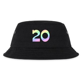 Jubiläum, 20 pastell Verlauf - Kinder Bucket Hat - Schwarz - Vorne