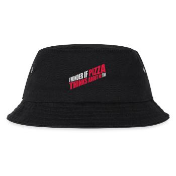 pizza thinks about me - Kids’ Bucket Hat - black - Front