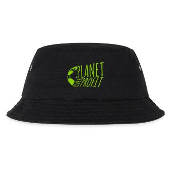 planet over profit quote - Kids’ Bucket Hat - black - Front