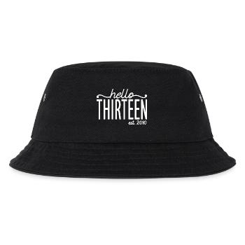 Hallo Dreizehn Est. 2010 Süßes Geschenk zum 13. Geburtstag - Kinder Bucket Hat - Schwarz - Vorne