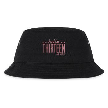 Hallo Dreizehn Est. 2010 Süßes Geschenk zum 13. Geburtstag - Kinder Bucket Hat - Schwarz - Vorne