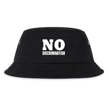 no discrimination - Kinder Bucket Hat - Schwarz - Vorne