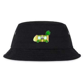 Panda Schulbus - Kinder Bucket Hat - Schwarz - Vorne