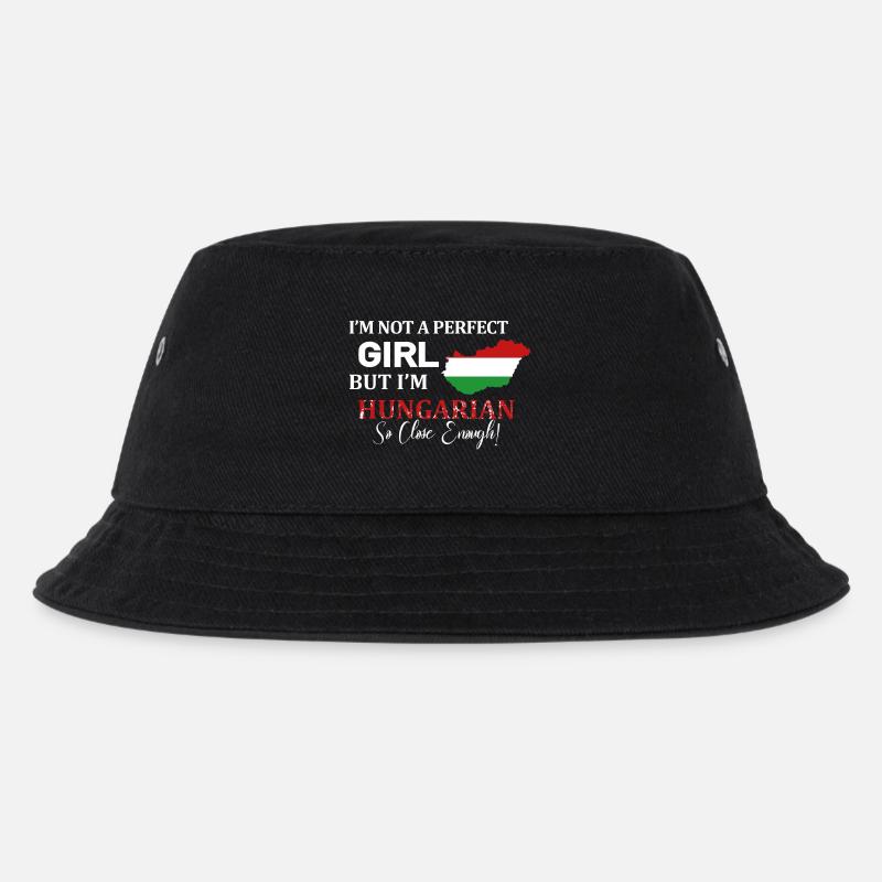 Ich bin kein perfektes Mädchen ungarisch - Kinder Bucket Hat - Schwarz