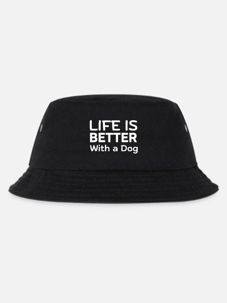 Ein besseres Leben mit einem Hund - Kinder Bucket Hat - Schwarz