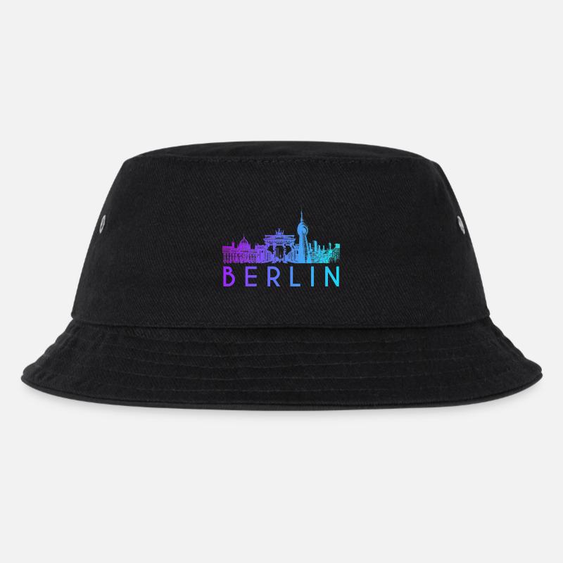 Berlin Skyline - Kinder Bucket Hat - Schwarz