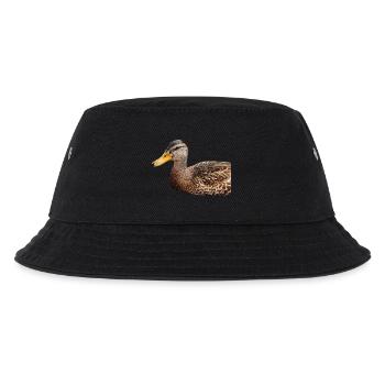 Ente Wildente Entchen Erpel Poster Geschenk - Kinder Bucket Hat - Schwarz - Vorne