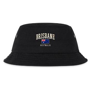 Brisbane, Australie, Vintage Flag Design - Bob Enfant - noir - Devant