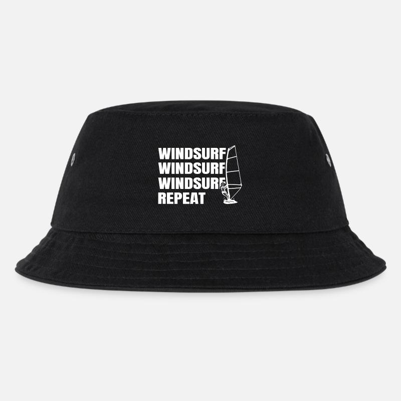 Windsurfen - Kinder Bucket Hat - Schwarz